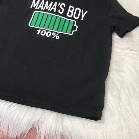 SHEIN Kids “Mama’s Boy” Graphic Short Sleeve Shirt | Boys Size 9Y - Picture 8 of 12